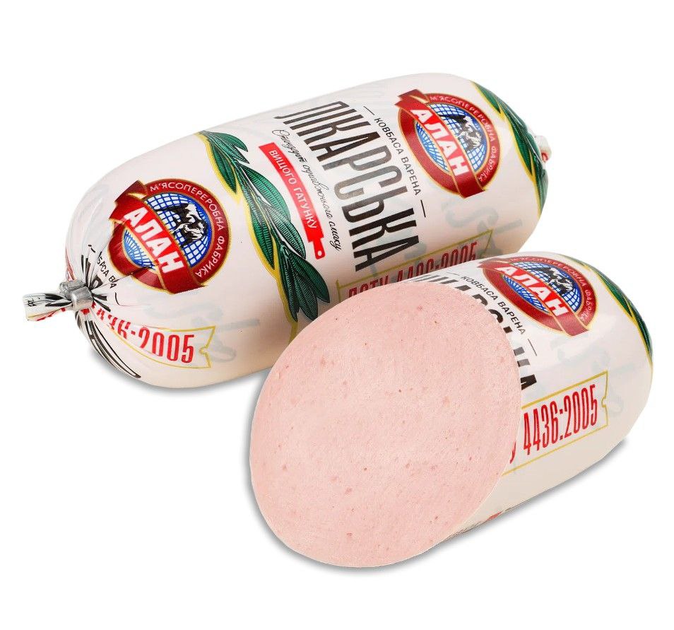 Ковбаса Алан Лікарська п/а 400г